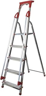 Abbey Aluminium Safety Platform Step Ladder With Handrail & Tool Tray 5 Tread