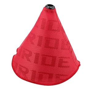 NTNEV Universal Shift Boot Cover, Car Shift Knob Dust Cover, Fabric Shifter Manual/Automatic Shifter Shift Boot Cover for Protection & Decor, Shift Boot Cover (Red)