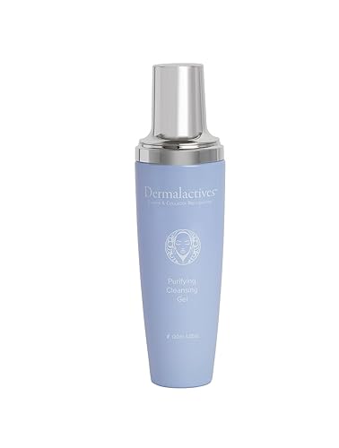 Dermalactives Gel limpiador purificador purifica la piel levantando y eliminando maquillaje, desechos a base de aceite e impurezas