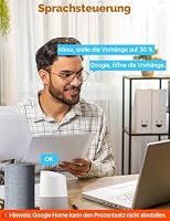 MOES 2.5D Rolladenschalter Smart Wlan mit Prozentanpassung,Kompatibel mit Alexa und Google Home, Zeitschaltuhr und Sprachsteuerung,Rolladensteuerung Unterputz,Neutralleiter erforderlich(Schwarz) – Ansicht 5