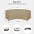 PureFit Outdoor Sectional Sofa Cover Waterproof Curved Patio Furniture Covers for Deck, Lawn and Backyard, 90Lx34Dx32Hx46FL, Camel