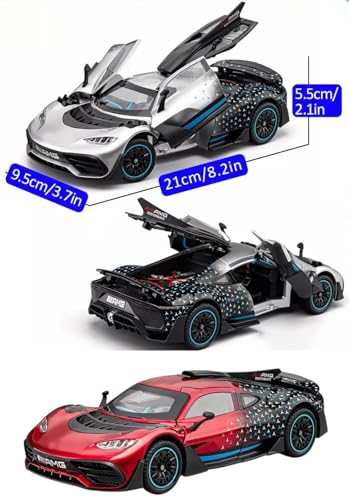 Image of Magicwand 1:24 Scale Die-Cast Metal Merrc AMG-ONE【Large】 with 4 Openable Doors,Lights & Music【Pack of 1】【Colors As Per Stock】