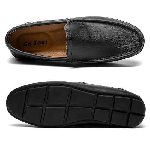 Image of Go Tour Men's Casual Leather Fashion Slip on Loafers Shoes