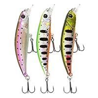 Amazon.co.jp: 60S 6.5g [TSURINOYA] 渓流 ミノー 扁平低重心固定