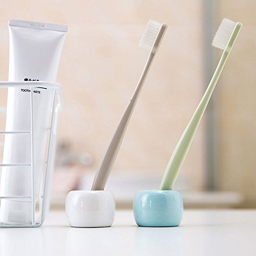 6 Piece Ceramics Toothbrush Holders Mini Donut Shape With Tooth Brush Stand For Razor Stand, Makeup Brush,Pens, Stylus,Stand Ring For Bathroom Vanity Countertops #TOP5