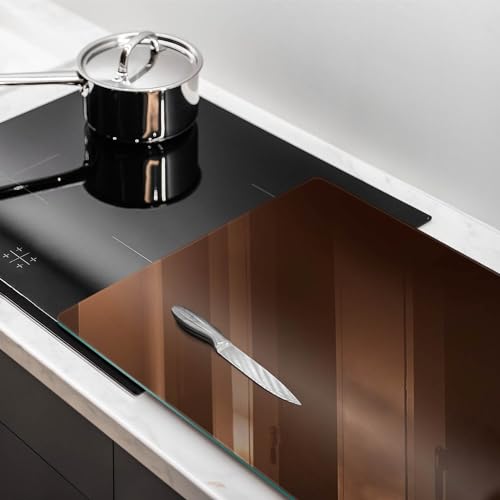Planche à Découper 80x52cm Wallfluent marron pour protéger la cuisson