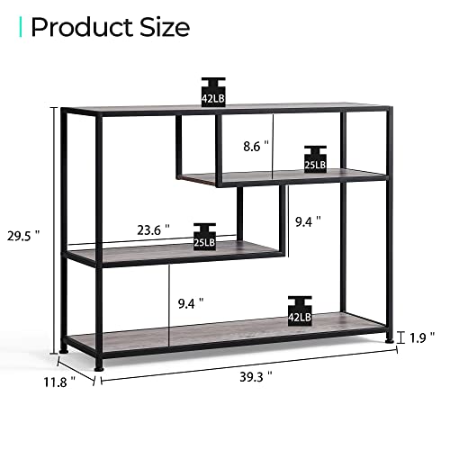 LINSY-HOME-Console-Table-4-Tier-Sofa-Tables-for-Entryway-Narrow-Tables-with-Open-Storage-Shelves-393-Console-Tables-for-Entryway-Hallway-Sofa-Couch-Living-Room-Bar-Kitchen-Beige