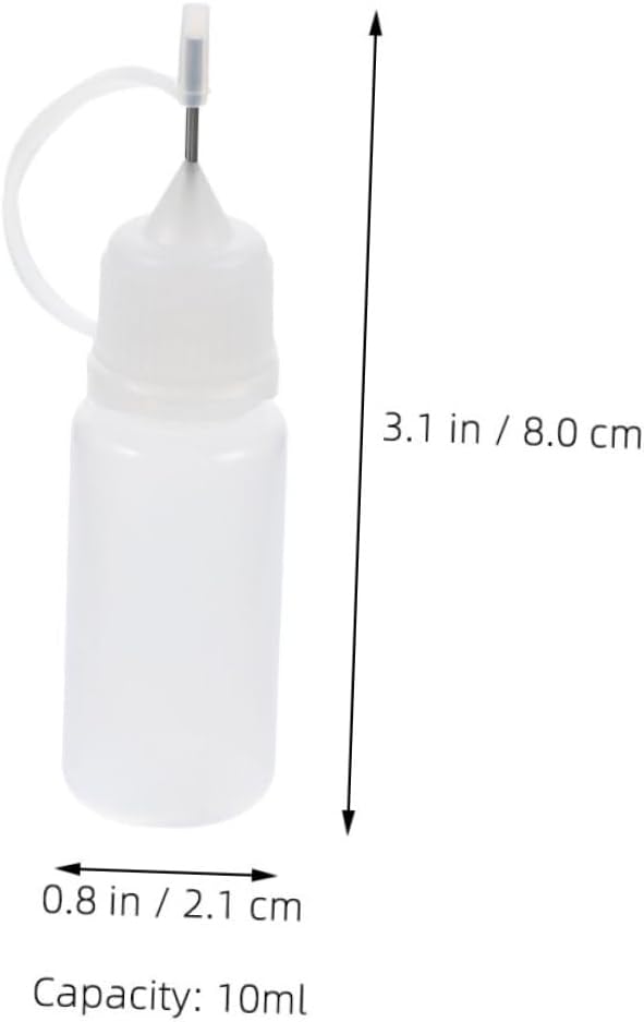 16 Pack 10ml White Needle Tip Applicator Bottle for Oil image 2