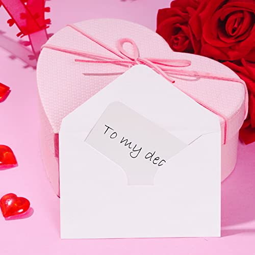 Jiebor 100Pcs Mini White Envelopes With 100Pcs Small Blank Gift Business Card Wedding Invitation Pocket Envelopes For Graduations Wedding Shower Holiday 4.3 X 2.9 Inch #TOP4