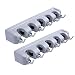 Pack of 2 Mop and Broom Holder Wall Mount Storage with 6 Foldable Hooks, Heavy Duty Garage & Garden Tools Hanger Rack, Commercial Kitchen Closet Wall Organizer (18 Months Warranty)