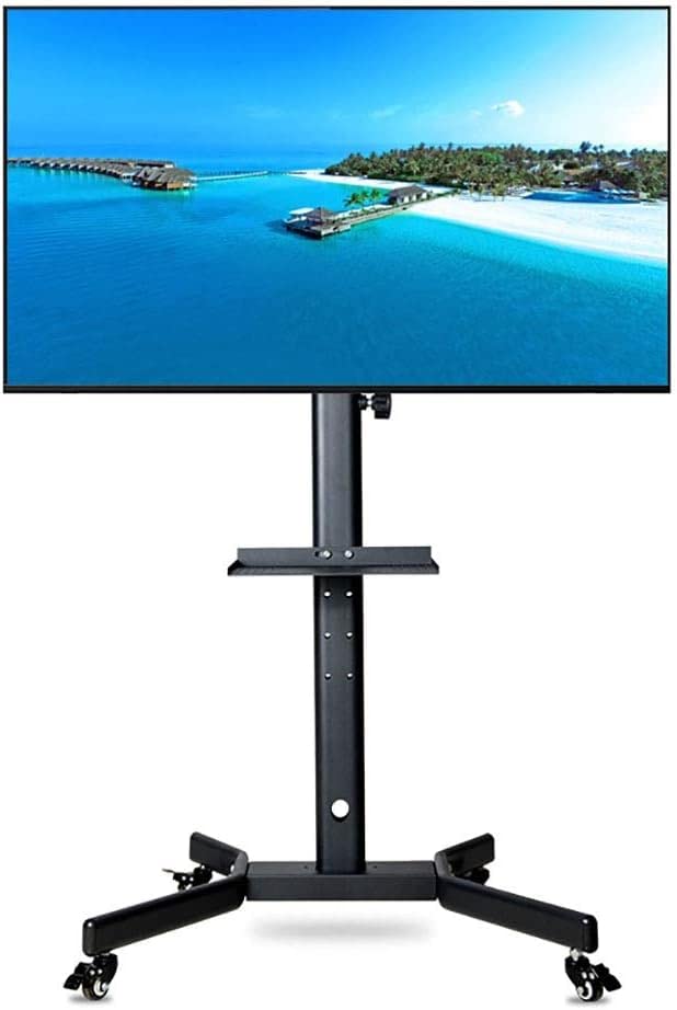 Soporte de TV móvil con ruedas y ajuste de altura miniatura 1