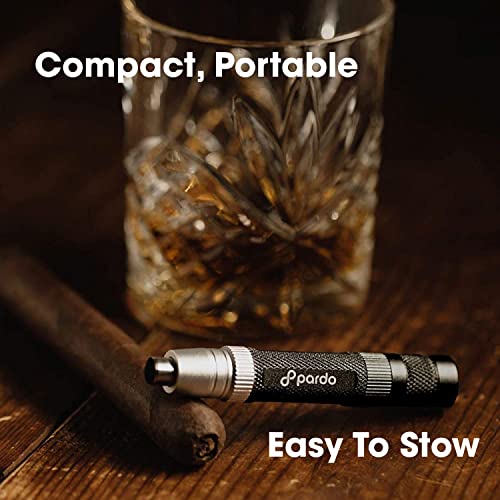 Pardo Cigar Punch With Twin Cigar Nubber - Premium Gunmetal Cigar Draw Enhancer Tool Punch Cutters For Small To Large Ring Gauge Cigars - 3-In-1 Multitool Cigar Accessories & Gifts For Men #TOP3