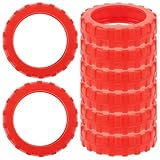 ibasenice Fundas de Silicona para Ruedas de Maleta 8 Piezas Protectores Antirruido y Antideslizantes 55X55X15Mm Color Rojo Compatibles Mayoría de Maletas Ideales para Viajes y Protección