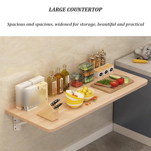 Table rabattable murale avec supports robustes pour petit espace