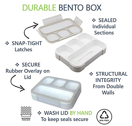 Bento Box Lunch Bag Water Bottle And Ice Pack Set For Boys, Kids | Snack Containers With 4 Compartment Dividers, Leakproof Boxes For School, Bpa Free, Blue Camouflage Dinosaur #TOP3