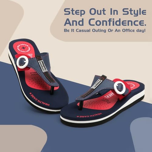 Image of Duosoft Flip Flop for Women | Soft Comfortable | Breathable | Fashionable | Stylish | Trendy | Super soft | Lightweight | Anti-Slip Sole | Indoor & Outdoor |DW-34-Brown