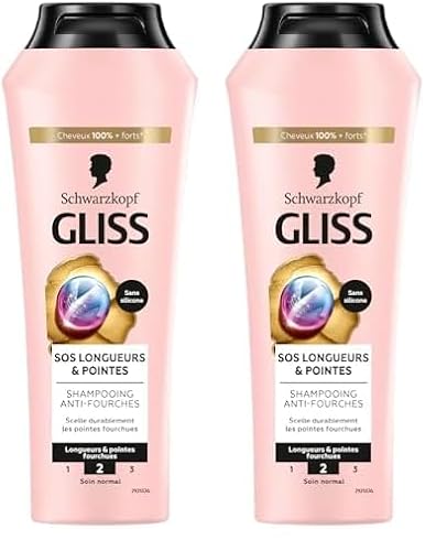 Schwarzkopf - Gliss - Shampoing SOS Longueur & Pointes - Anti-fourches - Répare & Renforce la Fibre des Cheveux - Pour Longueurs et Pointes Fourchues - 91% d'Ingrédients d'Origine Naturelle - 250 ml Schwarzkopf - Gliss - Shampoing SOS Longueur & Pointes - Anti-fourches - Répare & Renforce la Fibre des Cheveux - Pour Longueurs et Pointes Fourchues - 91% d'Ingrédients d'Origine Naturelle - 250 ml