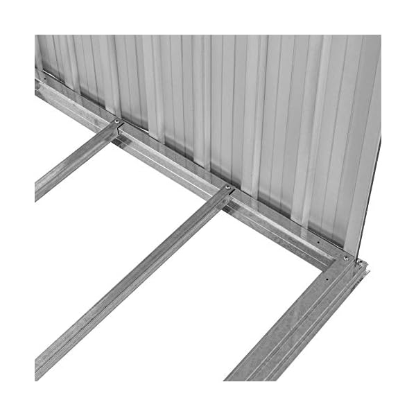 ESTEXO Holzunterstand aus Trapezblech in Grün RAL 6005 oder Anthrazit RAL 7016, Kaminholzregal aus Metall, Unterstand… – Bild 4