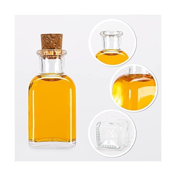 SUPERBUTELKI.PL Glasflaschen Zum Befüllen 50ml Quadra 10 Stücke, Elegantes und modernes Glas, Zur Aufbewahrung von Wein… – Bild 4