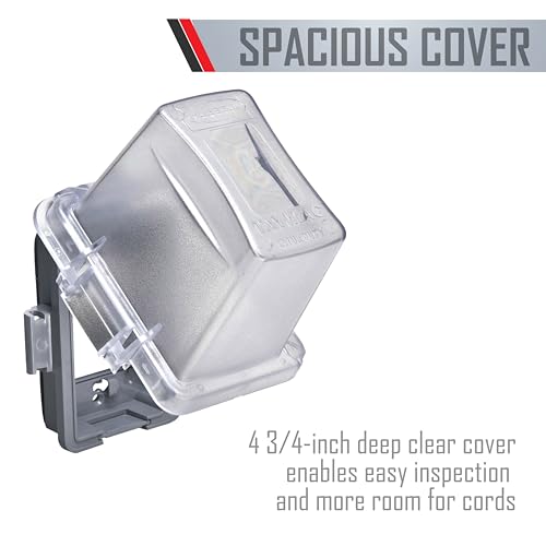 TayMac MM720C Bell 1-Gang Non-Metallic Weatherproof in-Use Deep Cover, Clear by TayMac - Image 4