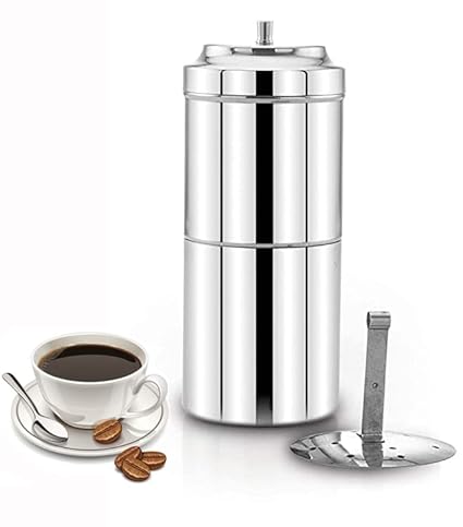 Prithi Home's and Kitchen Stainless Steel South Indian Filter Coffee Maker, 500 ml (Coffee Filter 500ml)