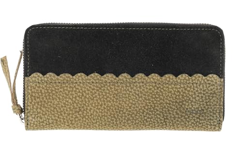 Portefeuille pour femme RFID grand format avec fermeture éclair et poches