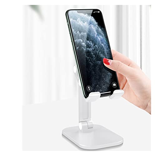 Support téléphone bureau pliable blanc pour smartphone et tablette réglable - 2