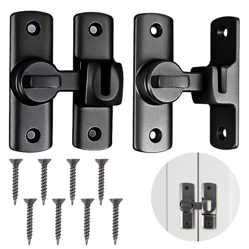 FIGCY 2 pestillos para puerta corredera negra de...