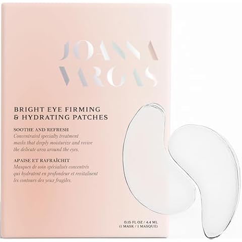 Joanna Vargas Eye Gel Mask - Firming Under Eye Patches Hyaluronic Acid & Chamomile - Depuffing Eye Patches for Dark Circles & Eye Bags - Under Eye Mask Gel Eye Patches for Youthful Skin - Single Sheet Cover