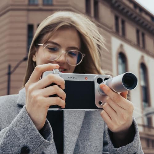 Image of PGYTECH RetroVa Grip Kit for iPhone 17 Pro, Vintage Leather-Style Phone Case with Camera Grip, External MicroSD Recording, Bluetooth Remote Control for Photography /Daily Vloggers /Travel