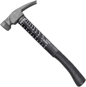 Boss Hammer 16oz Construction Grade Ti64 Titanium Hammer with Tough Fiber Shock Absorbing Fiberglass Handle - Non-Slip Grip and Smooth Surface - Made in USA - BH16TIPFS |   BH16TIPFS