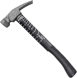 Boss Hammer Construction Grade Ti64 Titanium Hammer with Tough-Fiber Shock-Absorbing Fiberglass Handle - 16 oz, No-Slip Grip, Smooth Faced - BH16TIPFS