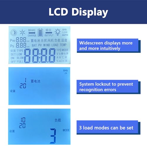 Kit generatore Eolico, regolatore di Carica, generatore per Turbine Verticali, apparecchiature per l'energia elettrica, regolatore Ibrido Eolico-Solare off-Grid da 2000 W con Display LCD, ge