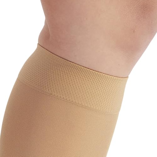 Ames Walker AW Style 209 Microfiber Opaque 15-20 mmHg Moderate Compression Closed Toe Knee High Stockings Black Large - Thumbnail 2