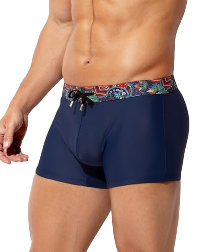 Casey Kevin Maillot de Bain Homme Boxer avec Cordon de Serrage Réglable Boardshort Séchage Rapide
