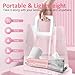 Water Dental Flosser Teeth Cleaner Pick, H2ofloss Cordless Portable Oral Irrigator,5 Mode IPX7 Waterproof Teeth Picks 300ML Rechargeable WaterFlosser for Home Travel (Pink)