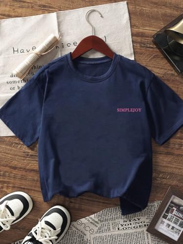 Girls Letter Print Short Sleeve T Shirts Kids Cute Summer Wear4