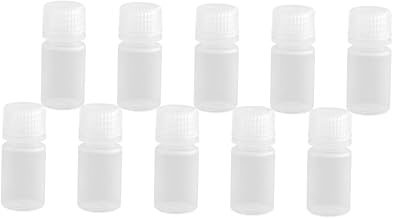 Garneck 10pcs High-Temperature Resistant Acid Alkali Storage Bottles Thickened Laboratory Plastic Containers Sturdy Chemical Reagent Jars for Lab Use