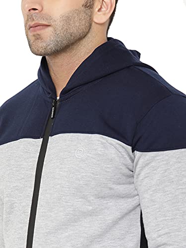 Image of CHKOKKO Fleece Men Winter Sports Gym Track Zipper Stylish Standard Length Jacket Camel Large,Grey