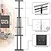 ONCEMORE Heavy Duty Sign Stand, Floor Poster Board Stand, Adjustable Metal Sign Holder Height Up to 60 Inches and 180° Rotation Display Standing Pedestal for Board & Foam, Black