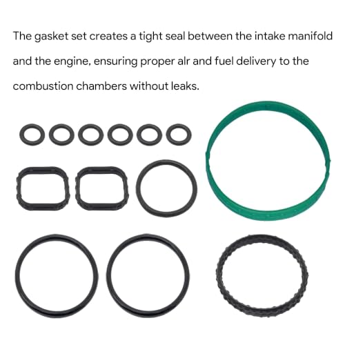 Image of Engine Intake Manifold Gasket Set Fit for Ford Lincoln Vehicle | for Edge Explorer F-150 Flex Taurus Transit-150 250 350 for MKS MKT MKZ MKX 2011-2020 Replace MS97118-1 MS971181