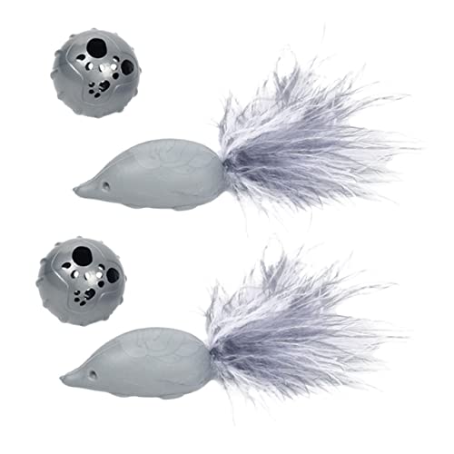 BCOATH ホリデー キャッツ: 猫用 じゃれ合い マウス おもちゃ 4 個 室内猫用 インタラクティブ 猫用おもちゃ