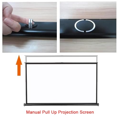Pantalla para proyector retráctil portátil de 40 pulgadas 16:9 miniatura 3