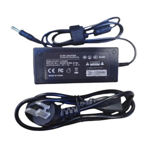 Adaptateur secteur 12V 3A 2m alimentation chargeur moniteur et caméra