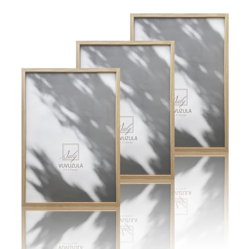 VUVUZULA Bilderrahmen A3 Holzrahmen Holz 30x42cm Fotorahmen Eiche 3er Set MDF Rahmen DIN A3 für Urkunden Natur VUVUZULA Bilderrahmen A3 Holzrahmen Holz 30x42cm Fotorahmen Eiche 3er Set MDF Rahmen DIN A3 für Urkunden Natur
