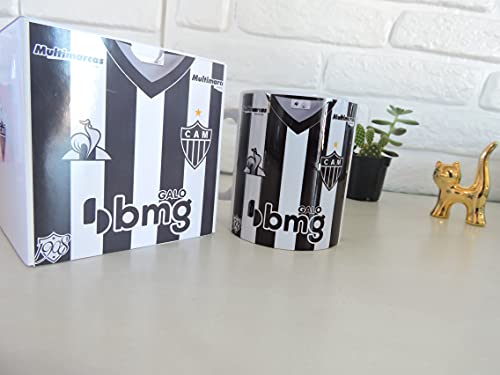 Caneca Camisa time do Atlético Mineiro Personalizada com nome Grátis Caixinha + Brinde - Modelo 1