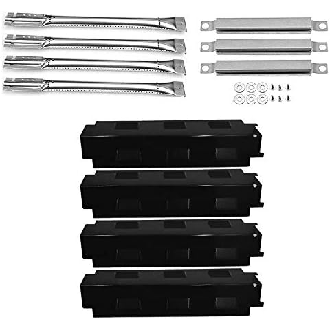 Sunshineey Replacement Parts Kit for Charbroil 463441312, 463441513, 463440109 Gas Grill(Stainless Steel Burners, Carryover Tubes,Porcelain Steel Heat Plates) Cover