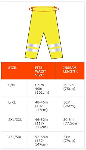 Ergodyne Glowear 8910 Ansi High Visibilty Orange Reflective Safety Pants, Small/Medium #TOP1