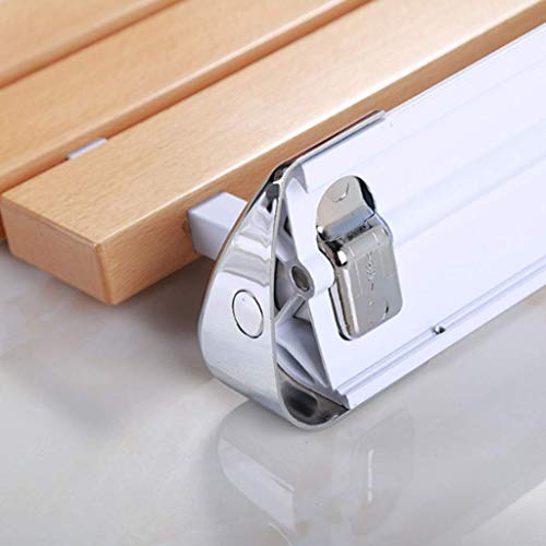 Banc de bain en bois massif mural pliable premium NMDCDH - 4