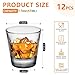 OBTANIM 12 Pack Shot Glasses, 1.5 oz Clear Shot Glass Cups Set with Heavy Base for Bar Restaurants Home